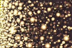 Falling snow , New Year, Christmas, golden fluffy snowflakes. Falling snow at night. New Year ,Christmas. On a black background golden fluffy snowflakes royalty free illustration Falling snow , New Year, Christmas, golden fluffy snowflakes. Falling snow at night. New Year ,Christmas. On a black background golden fluffy snowflakes royalty free illustration