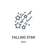 falling star icon vector from space collection. Thin line falling star outline icon vector illustration stock illustration falling star icon vector from space collection. Thin line falling star outline icon vector illustration stock illustration