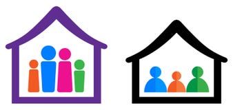 Famiglia e casa royalty illustrazione gratis Famiglia e casa royalty illustrazione gratis