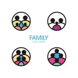 Famiglia Logo Set con i molti variazione Immagine Stock Libera da Diritti Famiglia Logo Set con i molti variazione Immagine Stock Libera da Diritti