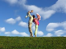 Familia con dos niños Familia con dos niños