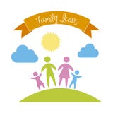 Familiepictogram stock illustratie Familiepictogram stock illustratie