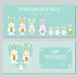Families Day set of banners vector illustration Families Day set of banners vector illustration