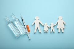 Familjimmuniseringbegrepp Influensavaccin för barn royaltyfri foto Familjimmuniseringbegrepp Influensavaccin för barn royaltyfri foto