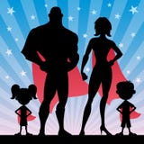 Famille de super héros illustration stock Famille de super héros illustration stock