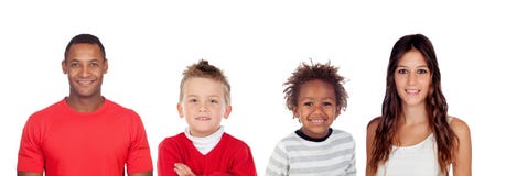Famille différente avec deux enfants photos libres de droits Famille différente avec deux enfants photos libres de droits