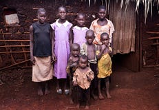 Famille ougandaise dans Jinja images stock Famille ougandaise dans Jinja images stock