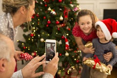 Famille à Noël image stock Famille à Noël image stock