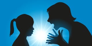 A mother reprimands her child severely royalty free illustration A mother reprimands her child severely royalty free illustration