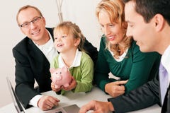 Family with consultant - finance and insurance