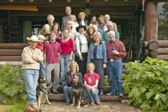 Family and friends of John Taft in Centennial Valley at Taft Ranch, Centennial Valley, near Lakeview MT
