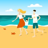 Family fun at the beach. Family having fun at the beach. Stock Photos Family fun at the beach. Family having fun at the beach. Stock Photos