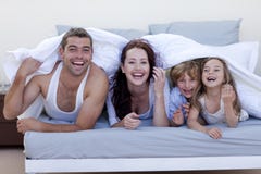 Family Having Fun In Bed Royalty Free Stock Photo Family Having Fun In Bed Royalty Free Stock Photo