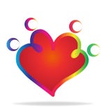 Download Family heart logo stock vector. Illustration of girl ...