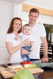 Family at Home in Kitchen stock photography Family at Home in Kitchen stock photography