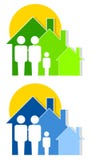 Family Housing and Shelter stock illustration Family Housing and Shelter stock illustration