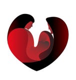 Family love in a big heart royalty free illustration Family love in a big heart royalty free illustration