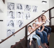 Family photos on the wall royalty free stock image Family photos on the wall royalty free stock image
