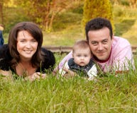 Family portrait - mother, father and daughter royalty free stock images Family portrait - mother, father and daughter royalty free stock images