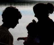 Family Silhouette Royalty Free Stock Image Family Silhouette Royalty Free Stock Image