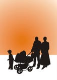 Family-silhouette Stock Image Family-silhouette Stock Image