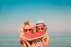 Family Summer Vacation Beach Sea royalty free stock photos Family Summer Vacation Beach Sea royalty free stock photos
