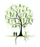 Family tree, relatives, people silhouettes royalty free illustration Family tree, relatives, people silhouettes royalty free illustration