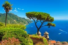 The famous garden of Villa Rufolo,Ravello,Amalfi coast,Italy stock photography The famous garden of Villa Rufolo,Ravello,Amalfi coast,Italy stock photography