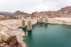 The famous Hoover Dam hydroelectric power plant at the Nevada-Ar royalty free stock images The famous Hoover Dam hydroelectric power plant at the Nevada-Ar royalty free stock images