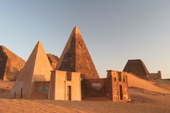 Famous Meroe pyramids Royalty Free Stock Photos Famous Meroe pyramids Royalty Free Stock Photos