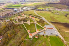 Famous Saxon medieval fortress Rupea in Transylvania, between Br stock photography Famous Saxon medieval fortress Rupea in Transylvania, between Br stock photography