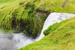 The famous skogafoss waterfall in southern iceland stock photos The famous skogafoss waterfall in southern iceland stock photos