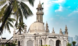 Famous Sufi Shrine of Pir Haji Ali Shah Bukhari known as Haji Ali Dargah. Made up of Marble in typical Indo-Islamic architecture, stock photos Famous Sufi Shrine of Pir Haji Ali Shah Bukhari known as Haji Ali Dargah. Made up of Marble in typical Indo-Islamic architecture, stock photos