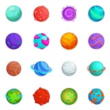 Fantastic planets icons set, cartoon style. Fantastic planets icons set. Cartoon illustration of 16 fantastic planets vector icons for web stock illustration Fantastic planets icons set, cartoon style. Fantastic planets icons set. Cartoon illustration of 16 fantastic planets vector icons for web stock illustration