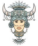 Fantastic Shaman Woman In Her Magic Clothes. Royalty Free Stock Photo Fantastic Shaman Woman In Her Magic Clothes. Royalty Free Stock Photo