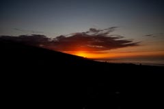 Fantastische verre mening met zonsondergang over Tenerife royalty-vrije stock afbeeldingen Fantastische verre mening met zonsondergang over Tenerife royalty-vrije stock afbeeldingen
