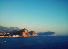 Fantastisk stadsbudva Montenegro Europa, Adriatiskt havö och mountais fotografering för bildbyråer Fantastisk stadsbudva Montenegro Europa, Adriatiskt havö och mountais fotografering för bildbyråer