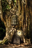 Fantasy Fairytale Miniature House In Tree Royalty Free Stock Photography Fantasy Fairytale Miniature House In Tree Royalty Free Stock Photography