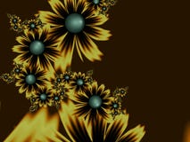 Fantasy fractal image, original template for inserting text. Dark and gold fantasy flowers. royalty free illustration Fantasy fractal image, original template for inserting text. Dark and gold fantasy flowers. royalty free illustration