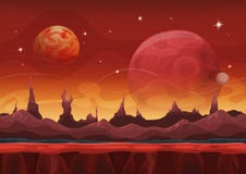 Fantasy Sci-fi Martian Background For Ui Game stock illustration Fantasy Sci-fi Martian Background For Ui Game stock illustration