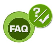 FAQ - Frequently Asked Questions Green Circles vector illustration FAQ - Frequently Asked Questions Green Circles vector illustration