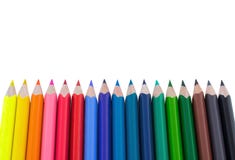 Farbenbleistifte getrennt auf weißem Hintergrund Weiche modische Pastellfarben, Abschluss oben Farbige Zeichenstifte lizenzfreie stockfotos Farbenbleistifte getrennt auf weißem Hintergrund Weiche modische Pastellfarben, Abschluss oben Farbige Zeichenstifte lizenzfreie stockfotos