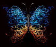 Farfalla fatta delle forme di flourish royalty illustrazione gratis Farfalla fatta delle forme di flourish royalty illustrazione gratis