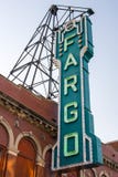 Fargo Theater Sign fotografering för bildbyråer Fargo Theater Sign fotografering för bildbyråer