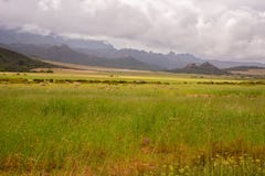 Farm fields with rugged hills in background. royalty free stock photos Farm fields with rugged hills in background. royalty free stock photos