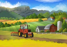 Farm rural landscape