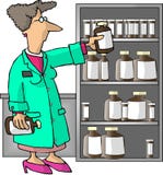 Farmacêutico fêmea ilustração stock Farmacêutico fêmea ilustração stock