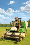 Farmer Mowing the Lawn Stock Image Farmer Mowing the Lawn Stock Image