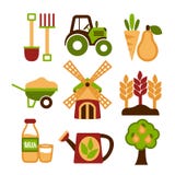 Farming Harvesting and Agriculture Icons Set Royalty Free Stock Image Farming Harvesting and Agriculture Icons Set Royalty Free Stock Image