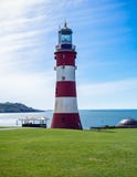 Faro en Plymouth, Gran Bretaña de la torre de Smeaton, rojo y blanco, el 3 de mayo de 2018 fotos de archivo Faro en Plymouth, Gran Bretaña de la torre de Smeaton, rojo y blanco, el 3 de mayo de 2018 fotos de archivo